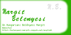 margit belenyesi business card