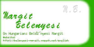 margit belenyesi business card